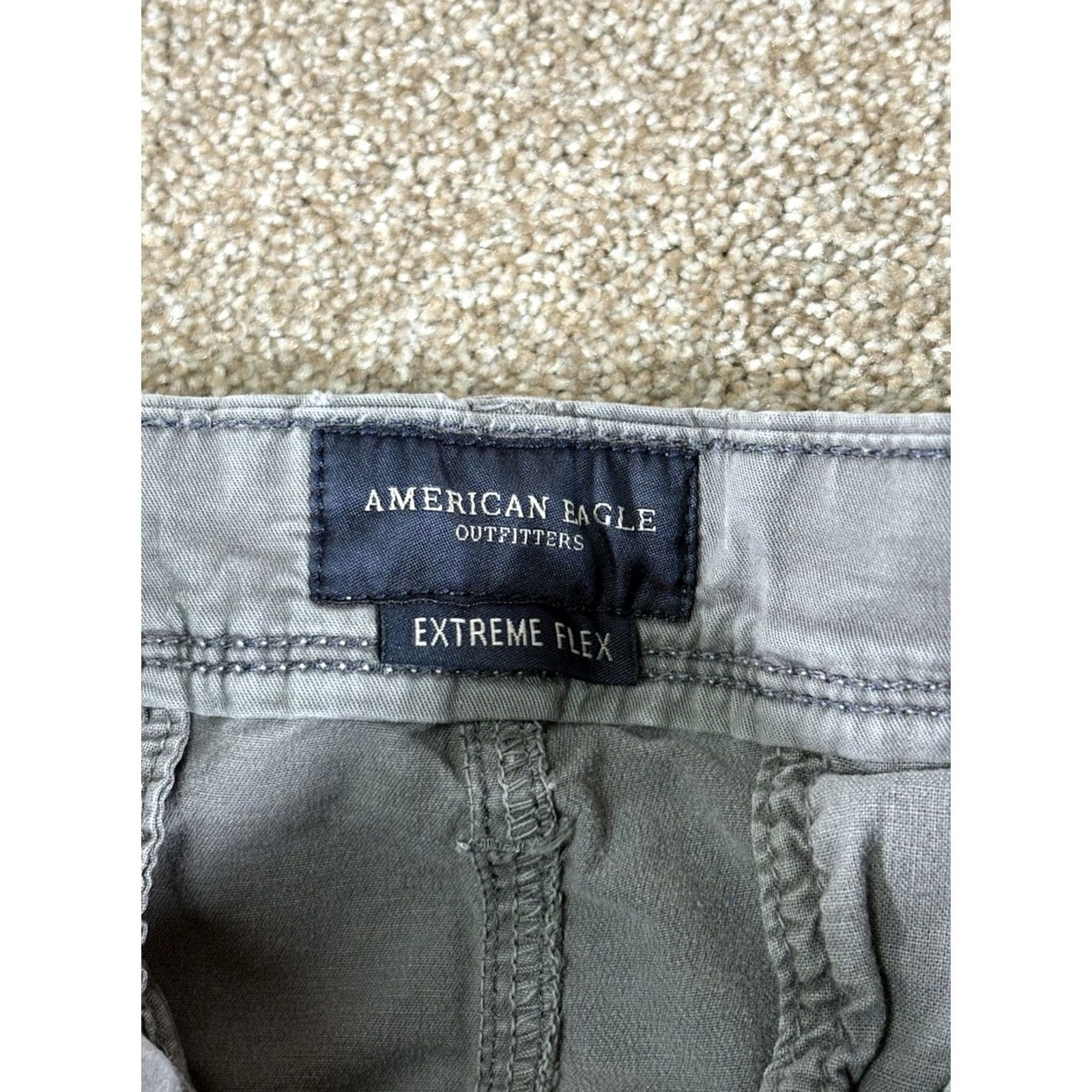 Vintage American Eagle Slim Fit Chino Pants Gray 30x30 30x32 Mens Regular Inseam 30 Cotton Spandex Extreme Flex Slim Harnessed Tag 30x32 Size US 30 / EU 46 - 3 Thumbnail