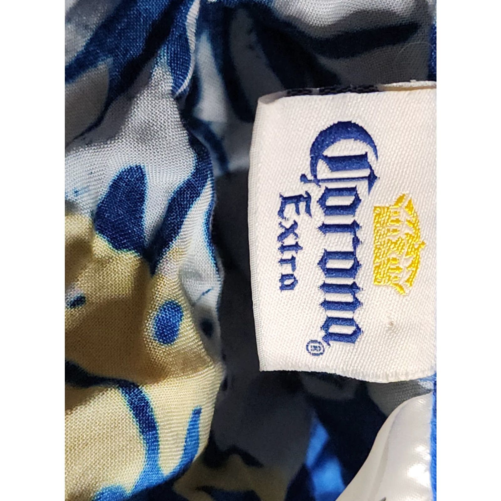 Gloverall VINTAGE Corona Shirt Womens M Collared Button-Up Cropped Blue Beach Coverup All Over Print Hawaii Shirt Size M / US 6-8 / IT 42-44 - 6 Thumbnail