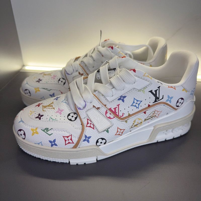 Louis Vuitton Takashi Murakami x Louis Vuitton Colorful Low-Top Trainers Size US 8 / IT 38 - 1 Thumbnail