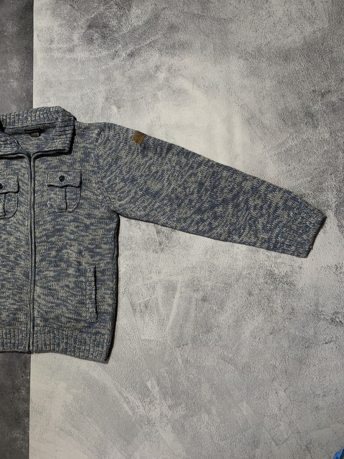 Vintage Vintage 90s Zip up knitwear sweater streetwear size L Size US L / EU 52-54 / 3 - 3 Thumbnail