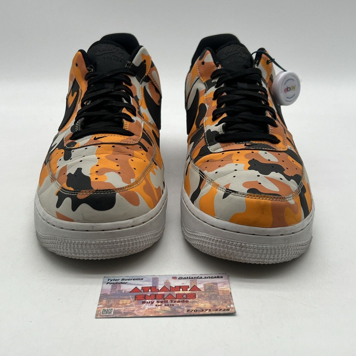Nike Air Force 1 07 orange camo Size US 14 / EU 47 - 2 Thumbnail