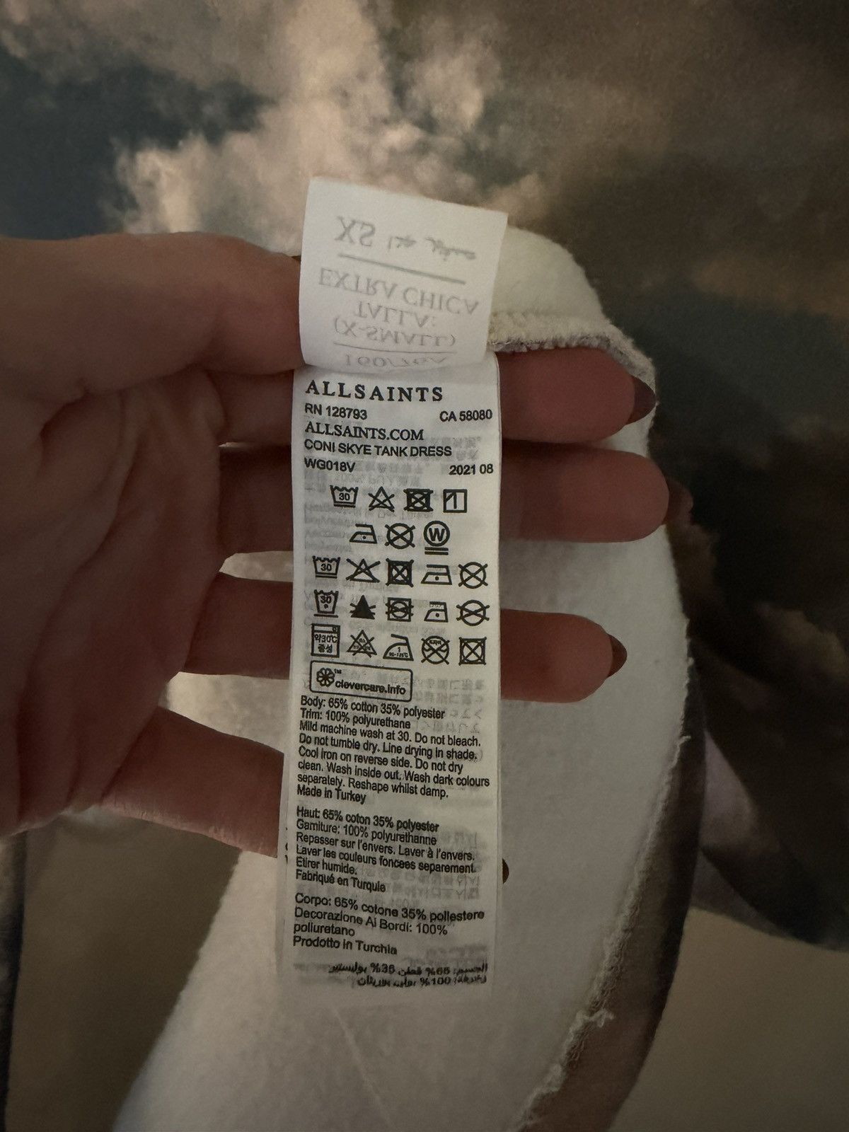Allsaints Allsaints Coni Sky Print Tank Dress Size XS / US 0-2 / IT 36-38 - 5 Thumbnail