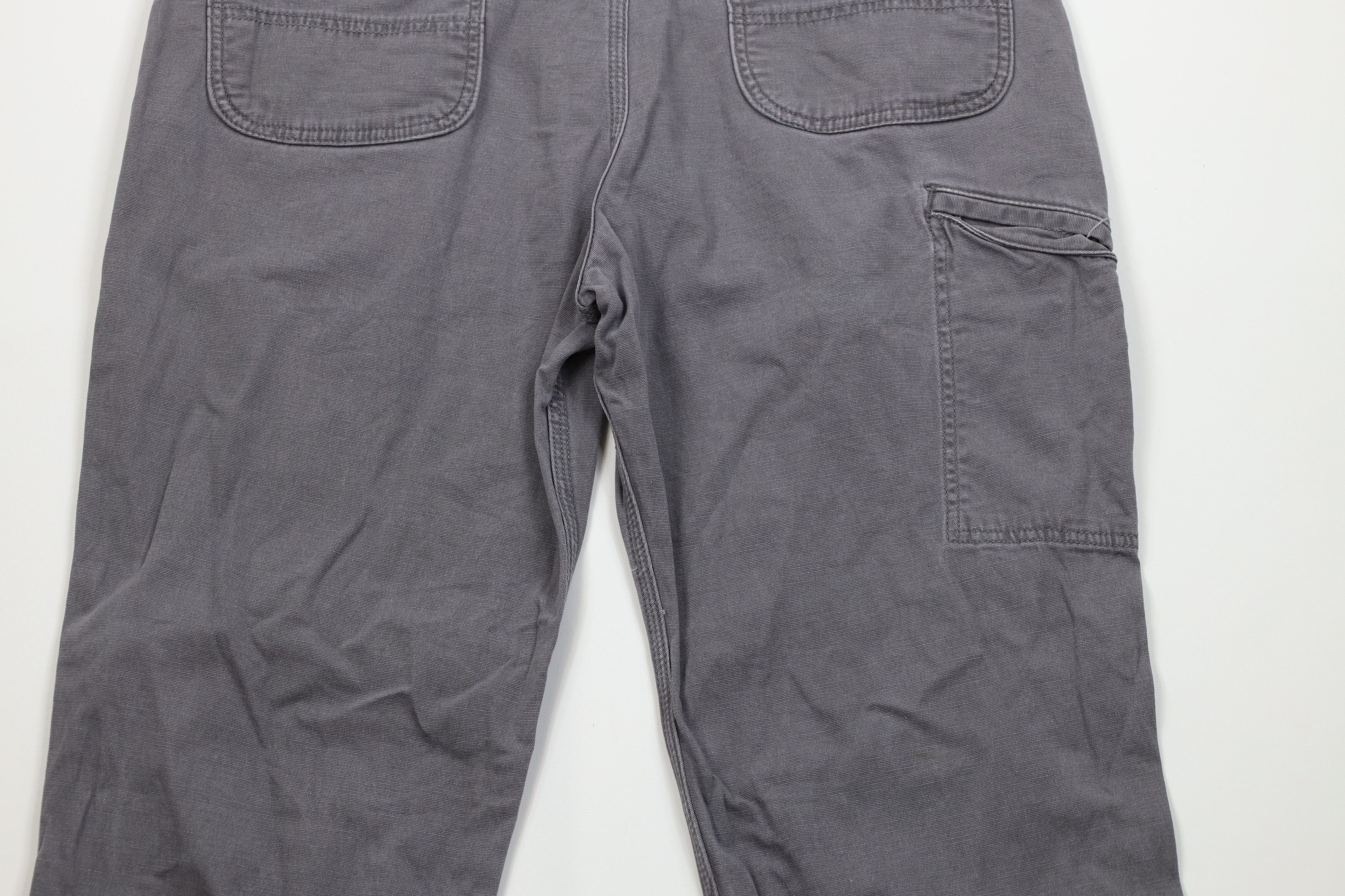 Carhartt Vintage Y2K Carhartt Wide Leg Canvas Dungaree Pants Gray Size US 36 / EU 52 - 10 Thumbnail