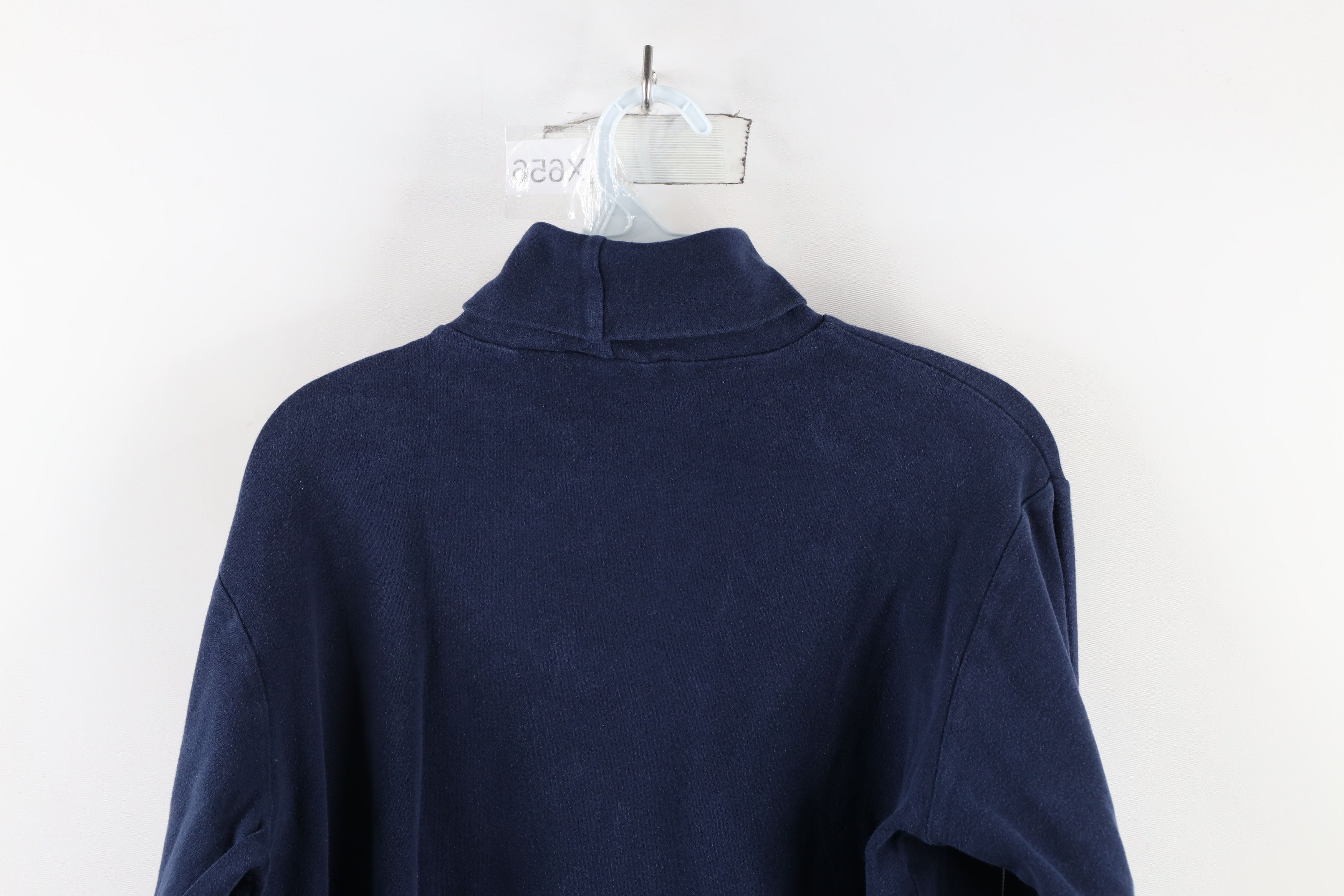 Vintage Vintage 90s Streetwear Long Sleeve Turtleneck T-Shirt Blue Size L / US 10 / IT 46 - 8 Thumbnail