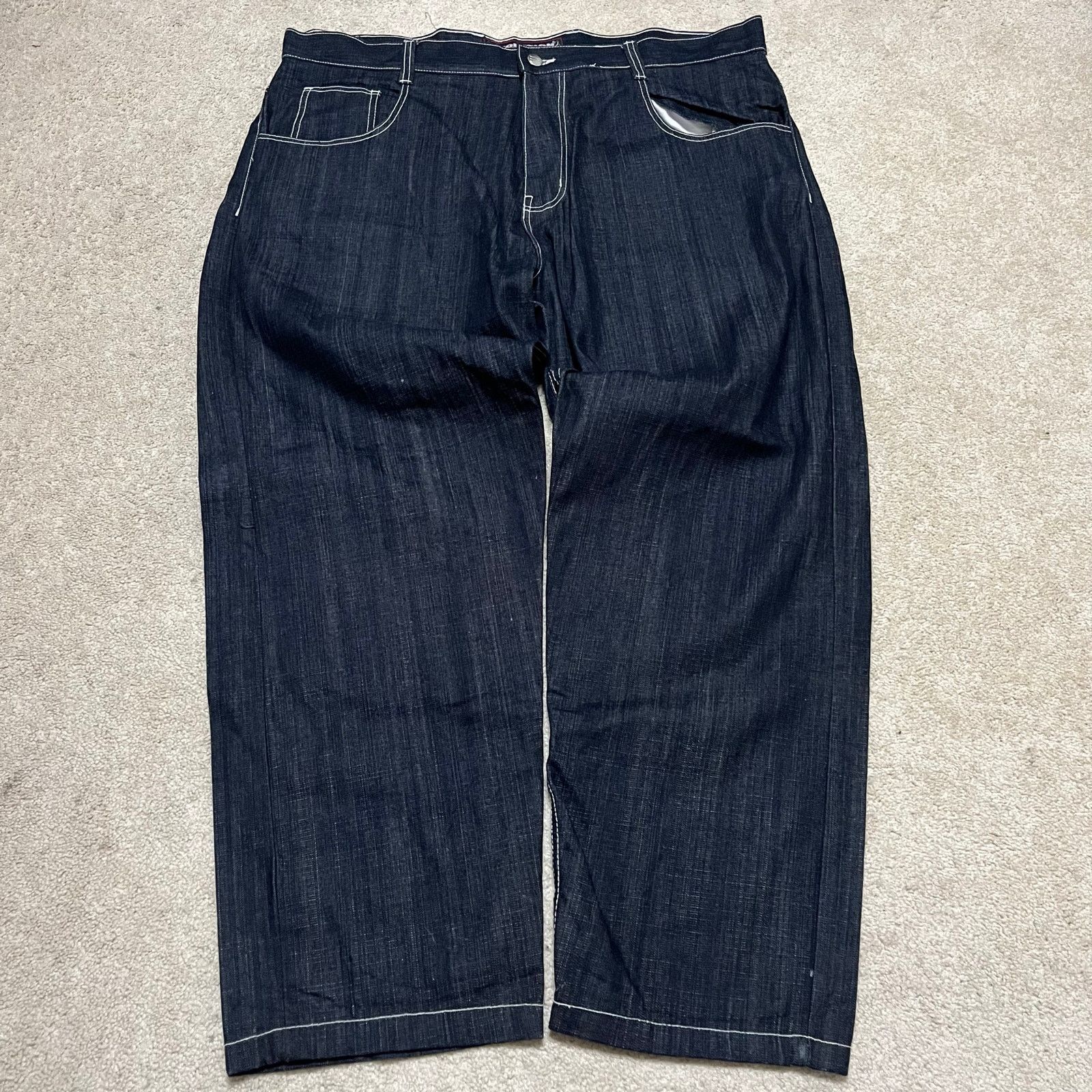 Other Evolution Y2K Cyber Baggy Skater Zombie Embroidered Jeans 46 Size US 44 / EU 60 - 2 Thumbnail