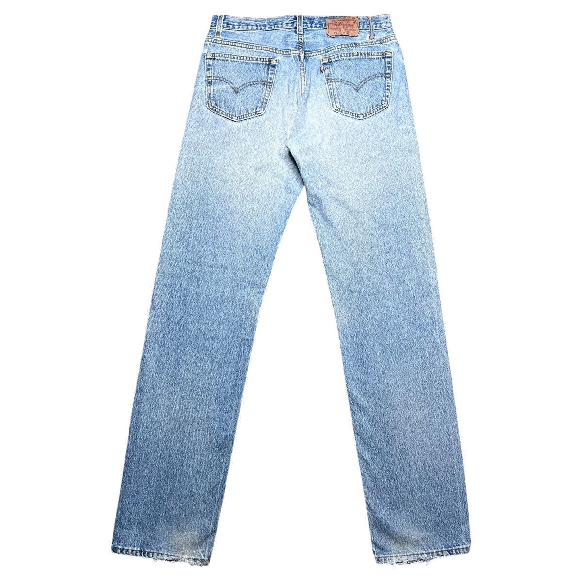 Levi's Vintage 1990s Levi’s 501 Button Fly Made In USA Denim Jeans Size US 32 / EU 48 - 2 Thumbnail