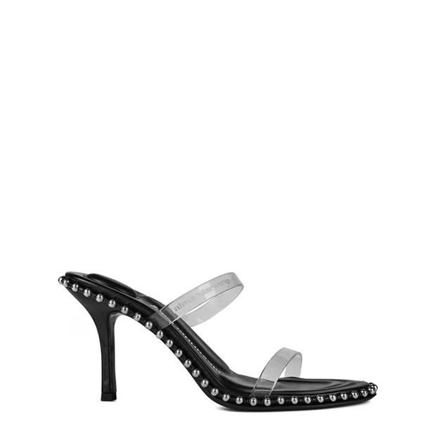 Alexander Wang o1g2r1mq0824 Mules in Black Size US 7 / IT 37 - 1 Thumbnail
