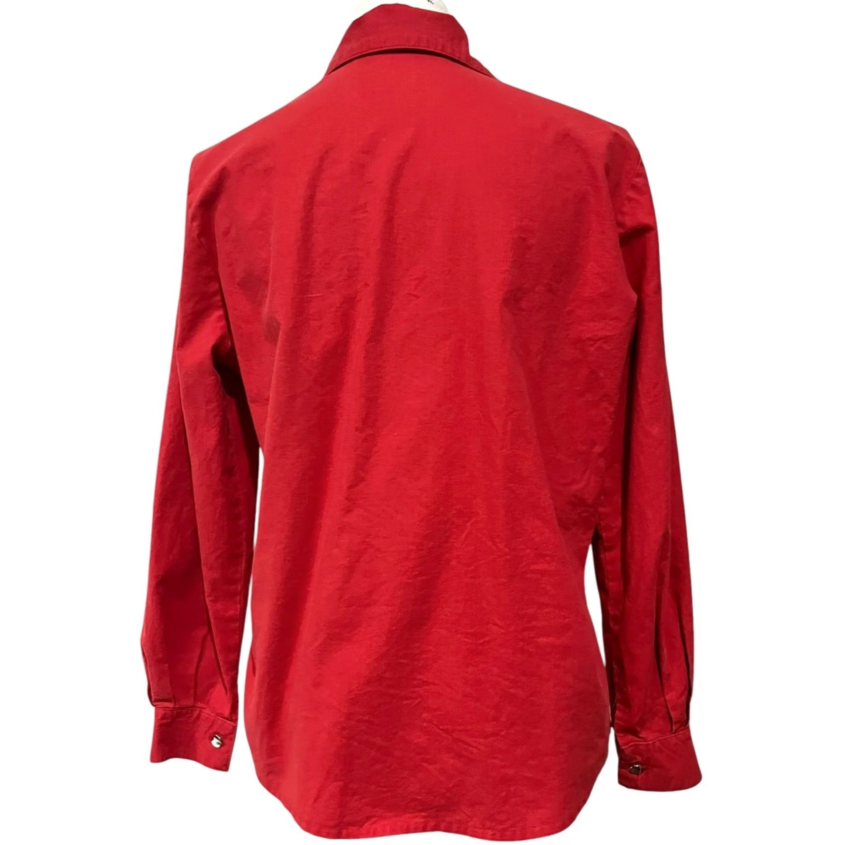 Vintage VINTAGE Lilia Smitty Western Shirt Top Red Cowgirl Studded Embroidered Womens M Shirt Size M / US 6-8 / IT 42-44 - 6 Thumbnail