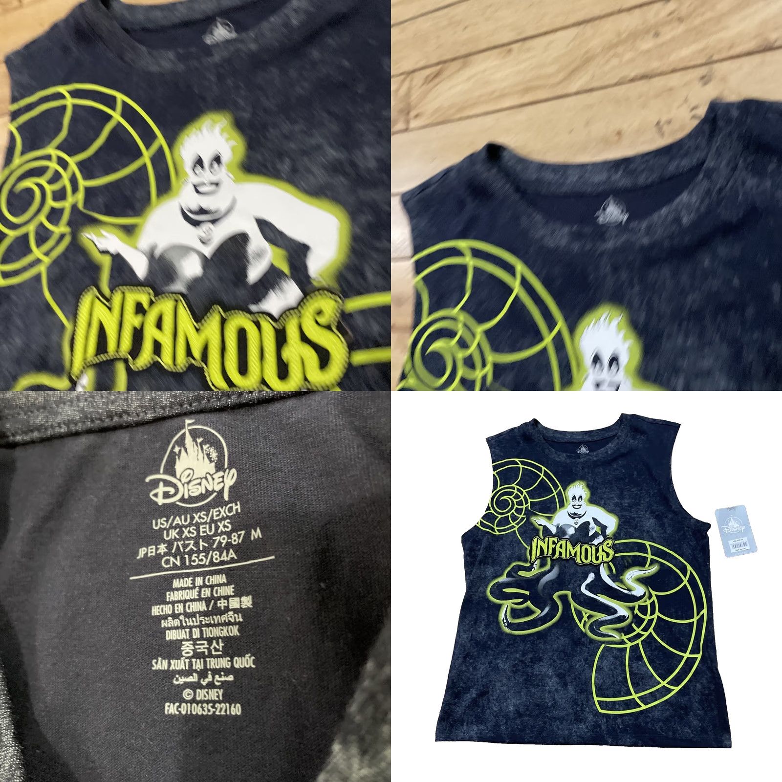 Disney DISNEY INFAMOUS Tank Top Women XS Ursula Sea Witch Graphic Little Mermaid Gray XS Womens Tank 90s Theme Cartoon Movie Princess Girls Size XS / US 0-2 / IT 36-38 - 11 Thumbnail