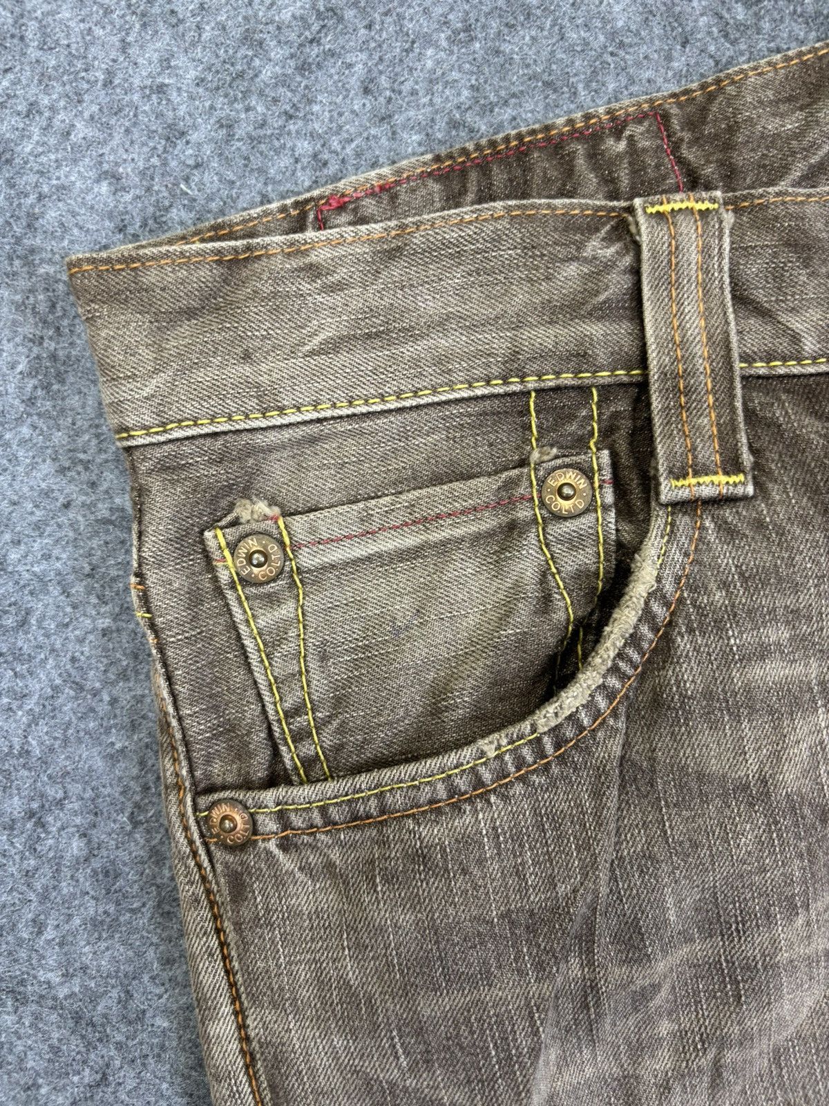 Edwin 💥Raw Fades💥Flare Edwin 503 Explosion Style Fades Denim K25 Size US 34 / EU 50 - 5 Thumbnail