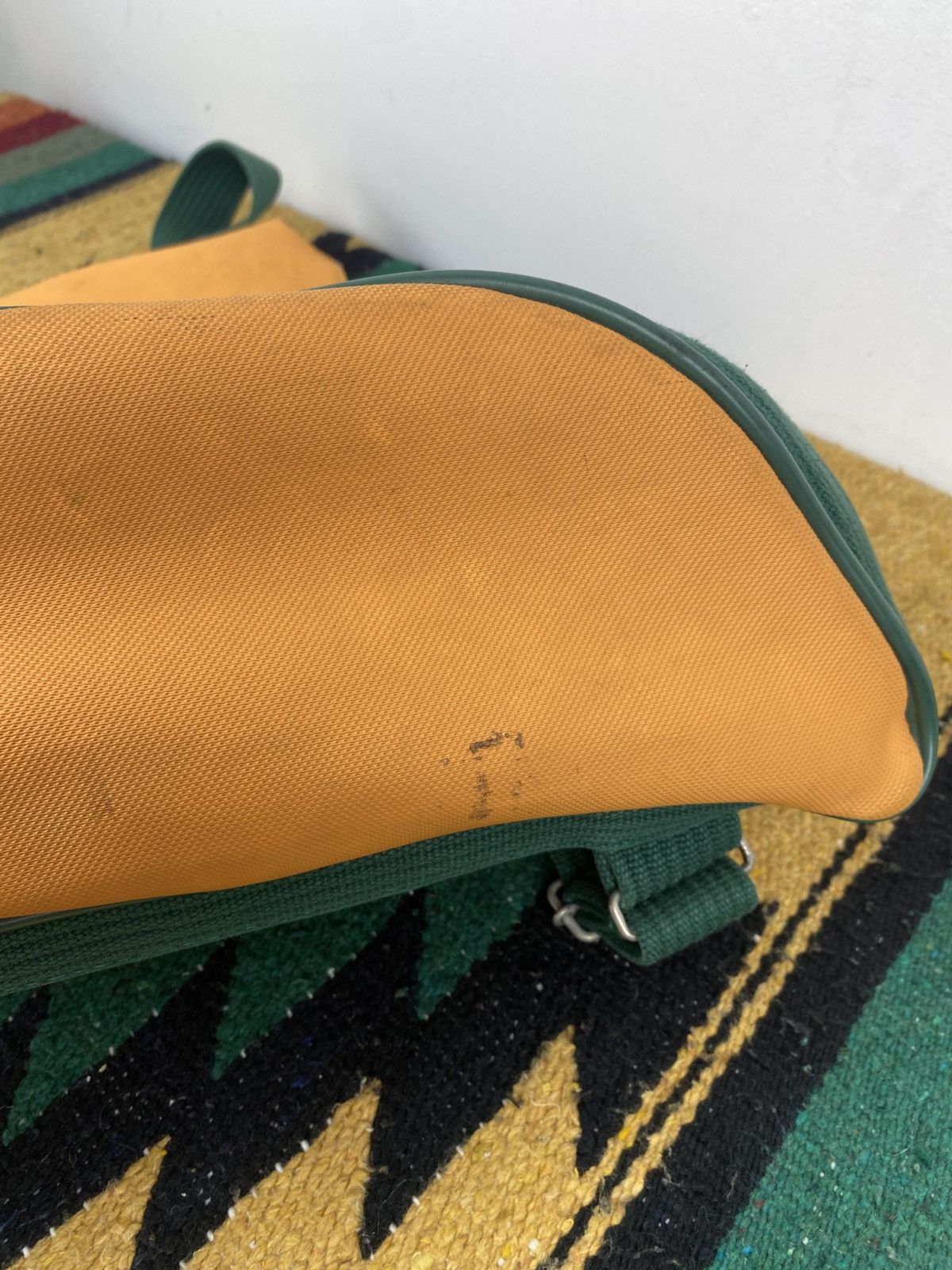 Lacoste 2000’s Lacoste Japan Green Orange Rucksack Size ONE SIZE - 17 Thumbnail