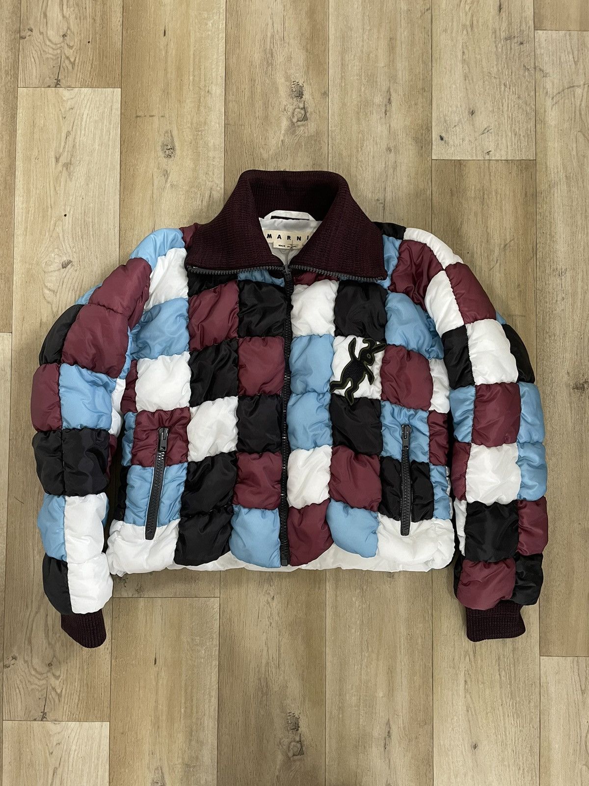 image of Marni Patchwork Puffer Jacket, Men's (Size Small)