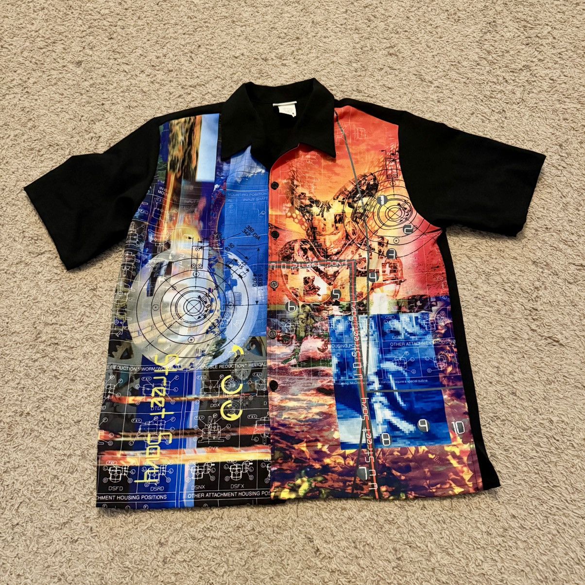 Other Y2K VINTAGE CYBER RAVE OVERSIZED BUTTON UP Size US XL / EU 56 / 4 - 1 Thumbnail