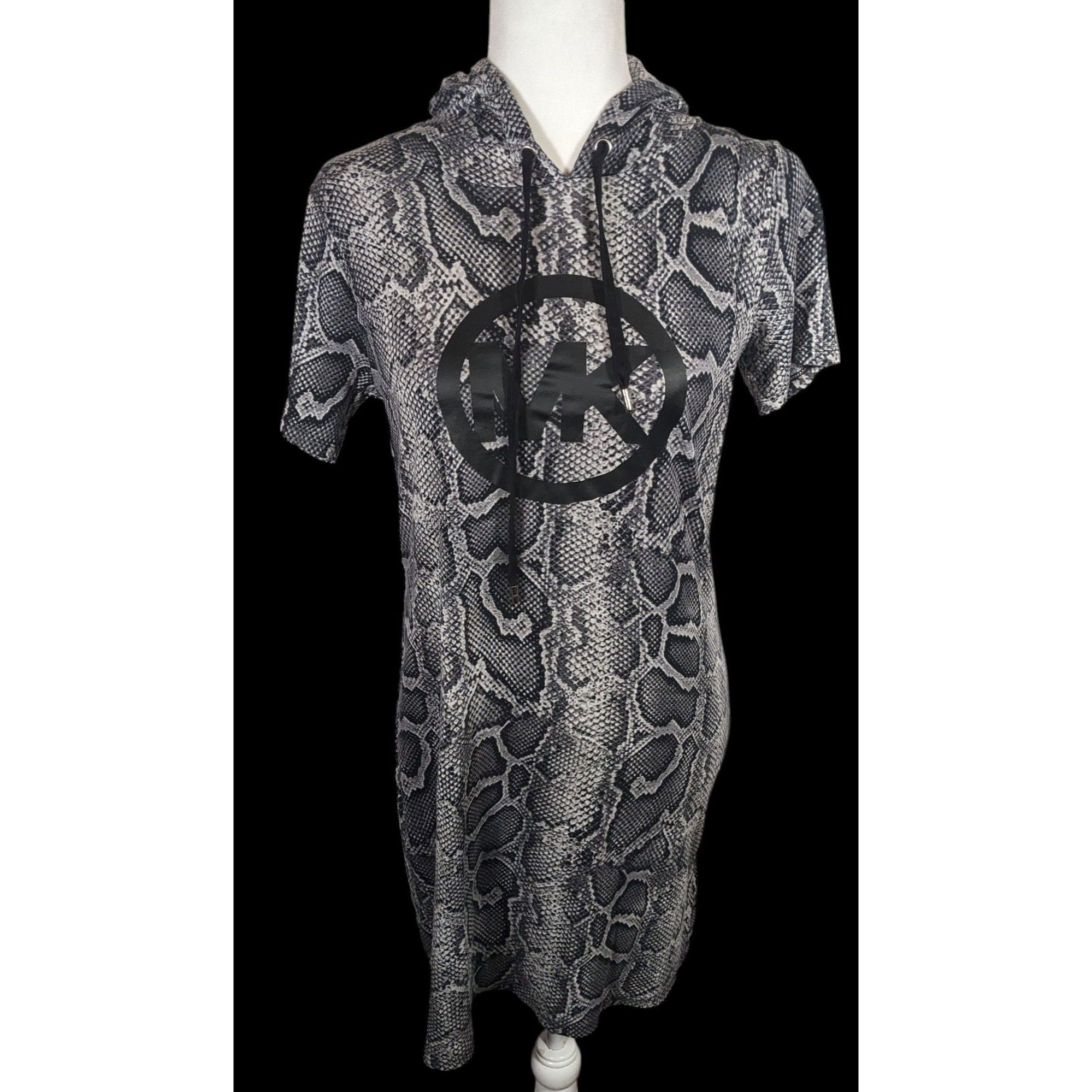 Michael Kors Michael Kors Snake Skin Print Hooded Lounge Dress Size S / US 4 / IT 40 - 2 Thumbnail