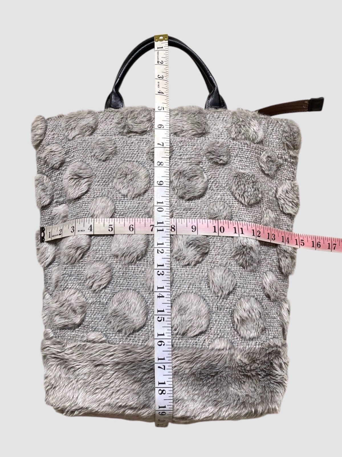 Yohji Yamamoto Yohji Yamamoto “Ysaccs” Fuzzy Textured Faux Fur Dot Bag Size ONE SIZE - 9 Thumbnail