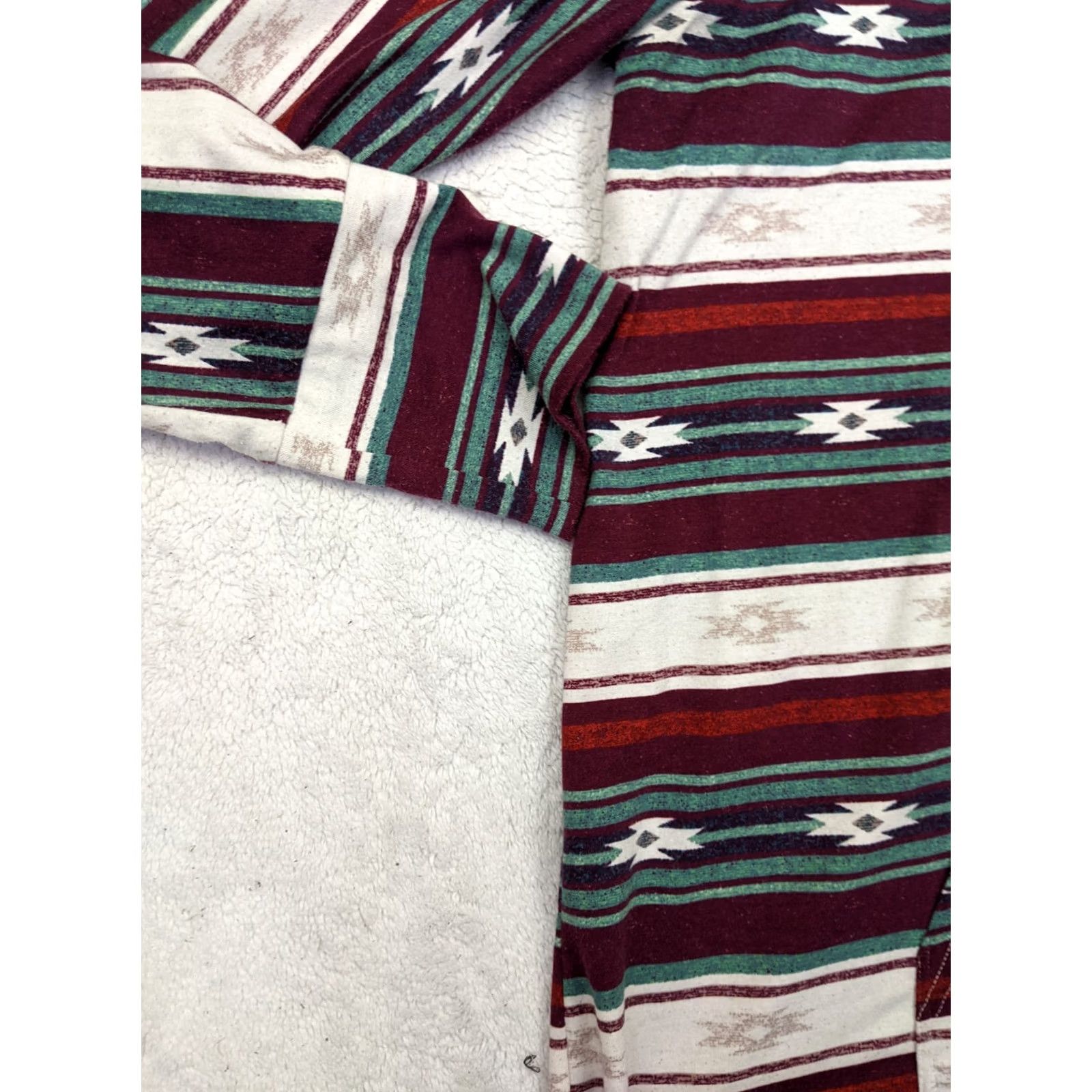 Vintage LuLaRoe Womens XL Hoodie Red Southwestern Stripe Kangaroo Pocket Pullover Shirt Pullover Long Sleeve Adult Womens Size XL / US 12-14 / IT 48-50 - 3 Thumbnail