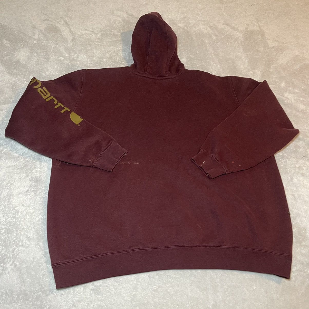 Carhartt Carhartt K288 PRT Loose Fit Hoodie Mens XL Burgundy Y2K Size US XL / EU 56 / 4 - 2 Thumbnail