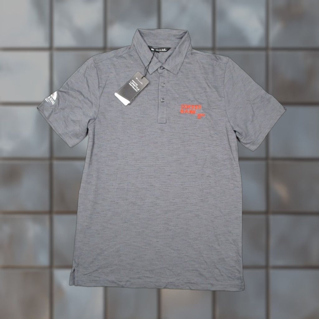 TravisMathew Travis Mathew Shirt Mens Medium Gray Auckland Slub Polo Golden Road Brewing Size US M / EU 48-50 / 2 - 1 Thumbnail