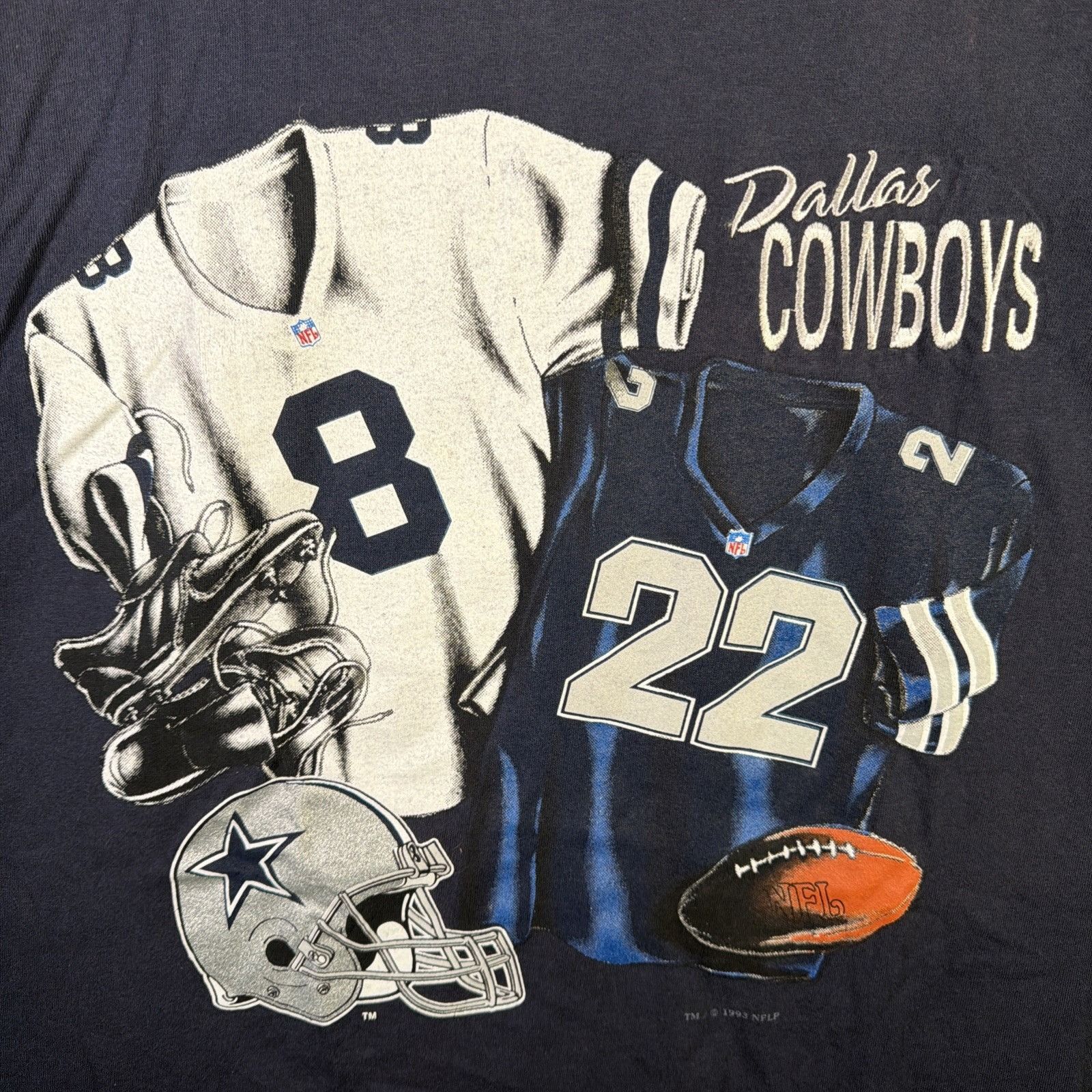 Nutmeg Vintage Dallas Cowboys Shirt Mens XL Navy 90s Nutmeg Sports Size US XL / EU 56 / 4 - 2 Thumbnail