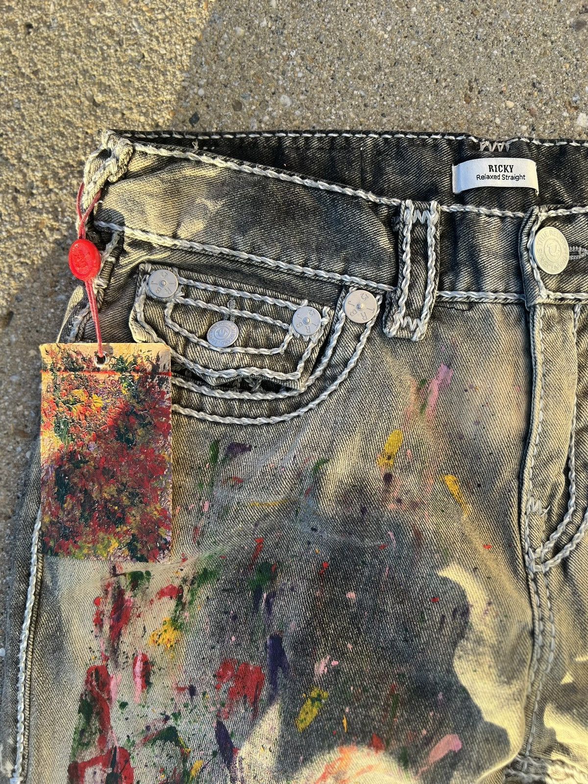 True Religion 1of1 SRNTY x True Religion Real Paint Splatter Denim Size US 32 / EU 48 - 3 Thumbnail