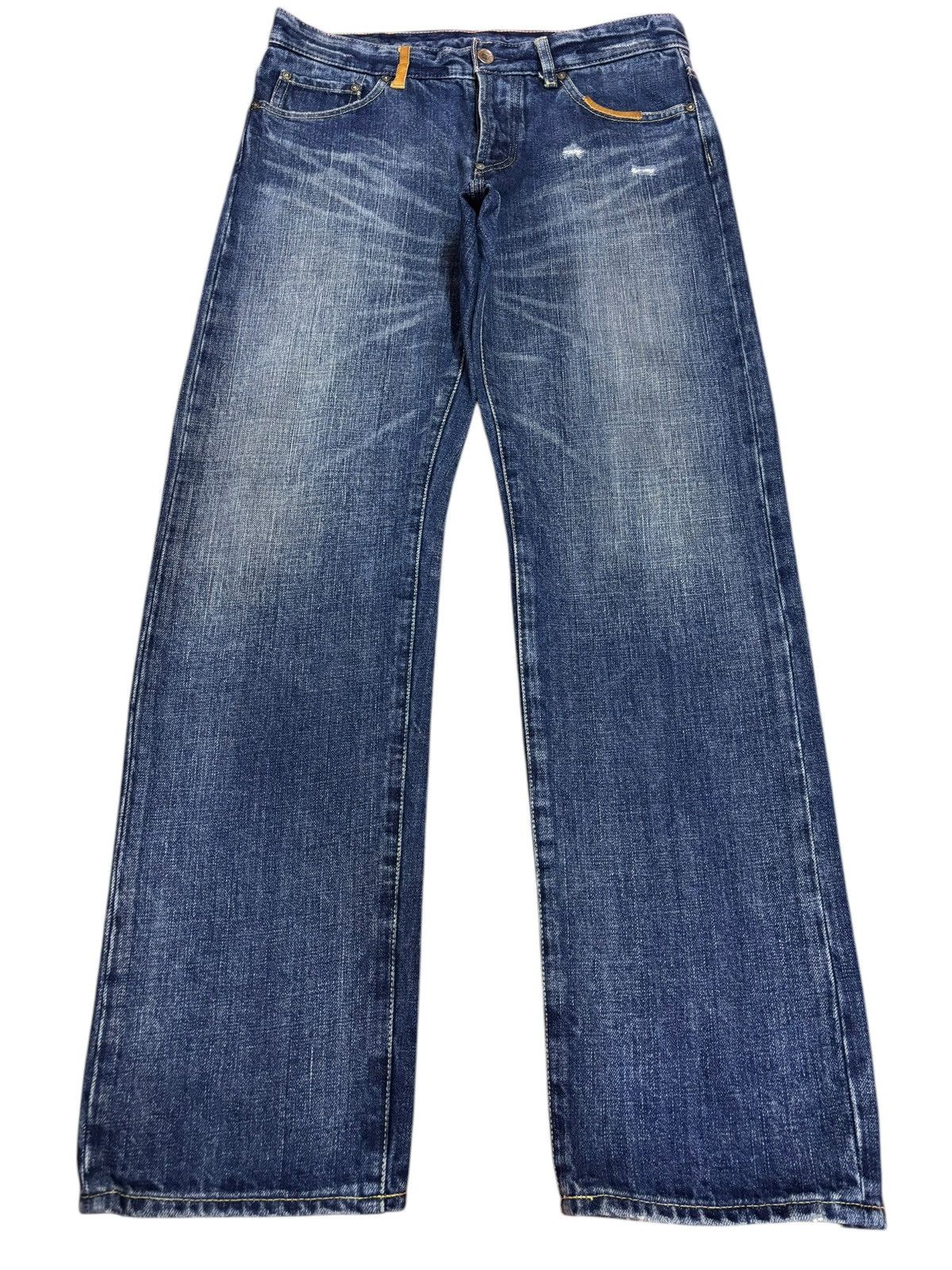 Journal Standard × Leather × Seditionaries Vintage Journal Standard Leather Buckle Faded Washed Jeans Size US 32 / EU 48 - 2 Thumbnail
