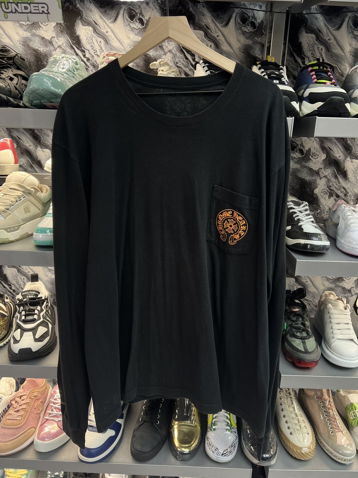 Chrome Hearts Chrome Hearts Orange/Black Staff Long Sleeve Size US XXL / EU 58 / 5 - 1 Thumbnail