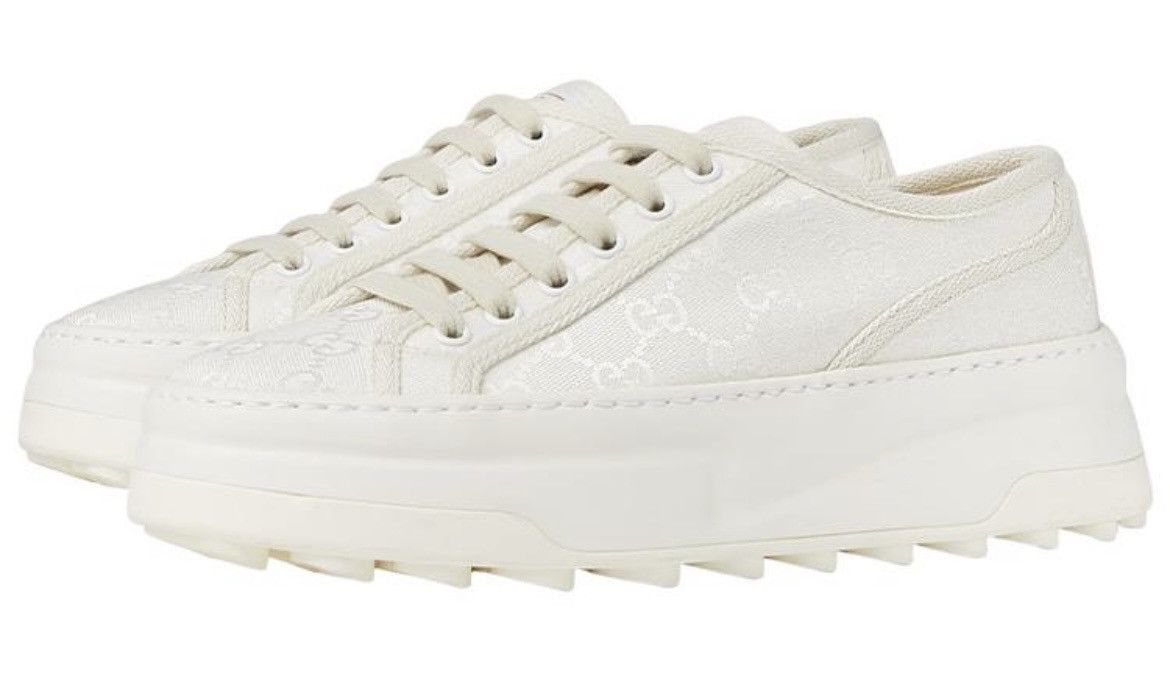 Gucci Gucci Tennis 1977 GG Logo Embroidery Sneaker Great White Size US 10 / IT 40 - 1 Thumbnail