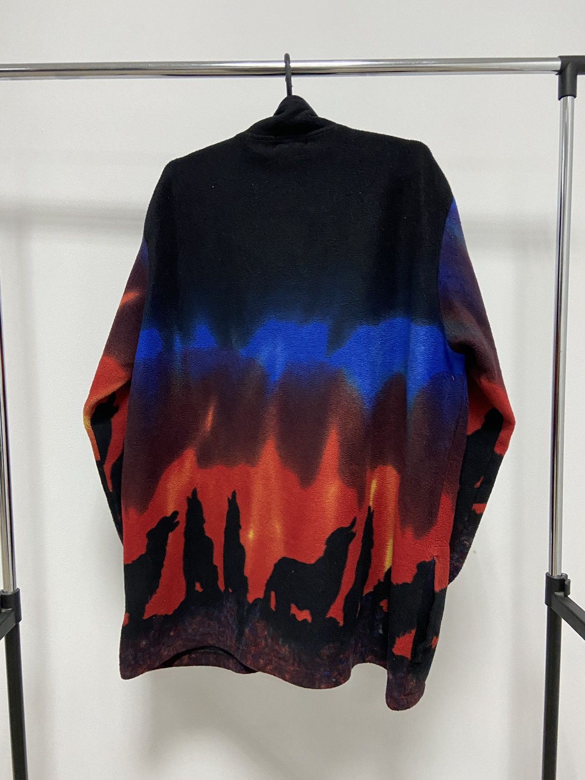 Japanese Brand × Vintage Wolves 🐺 Fleece Jacket Warm Vintage Zip Overprint Size US XL / EU 56 / 4 - 3 Thumbnail