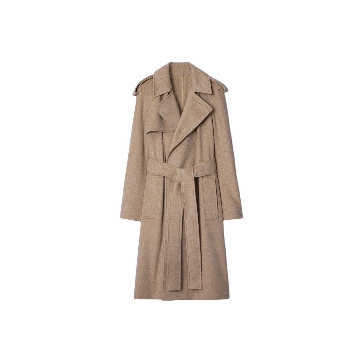 Burberry Burberry Cashmere Belted Coat US 6 Size M / US 6-8 / IT 42-44 - 1 Thumbnail