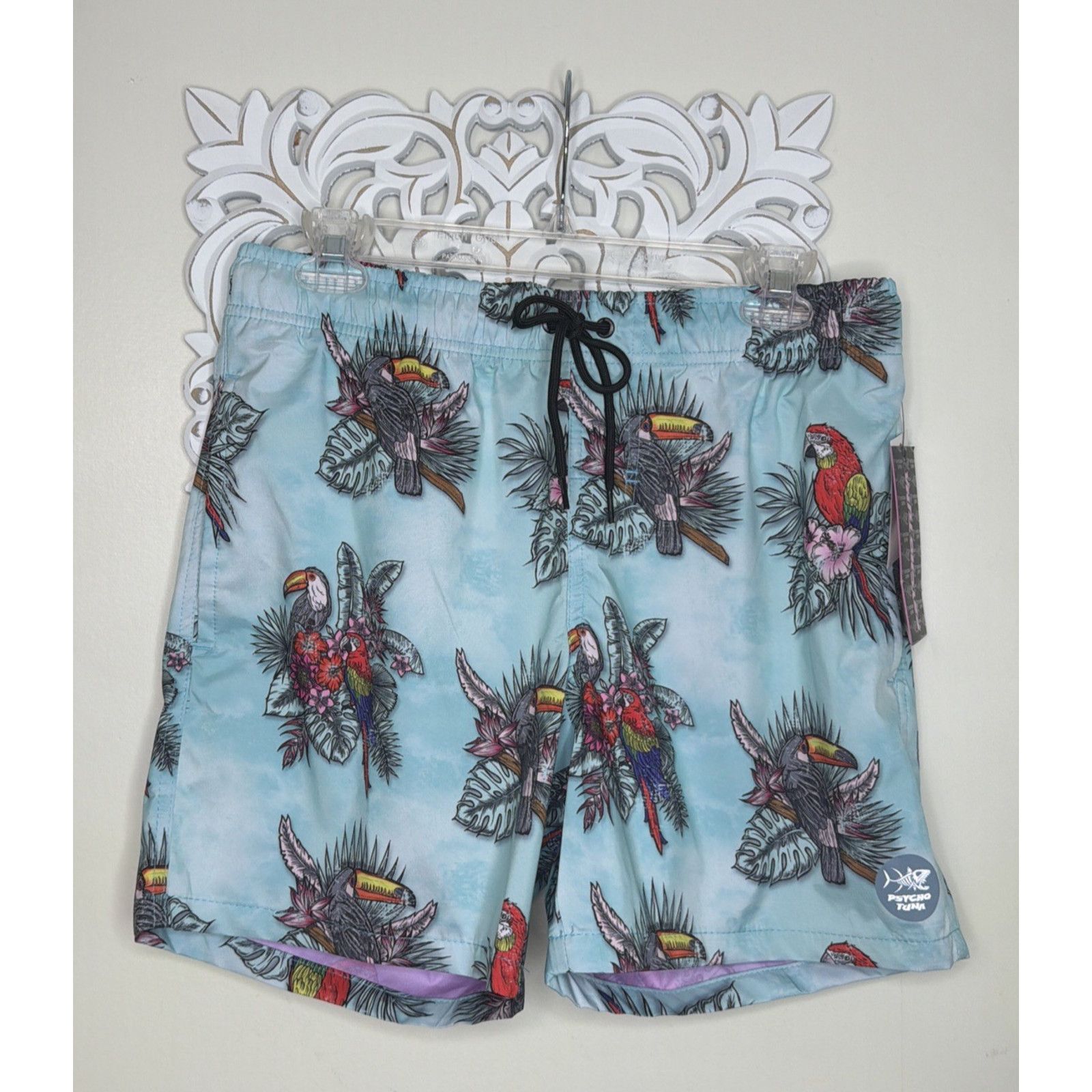 Other Psycho Tuna Tropical Birds Swim Trunks Men's Medium NWT Size US 31 - 3 Thumbnail