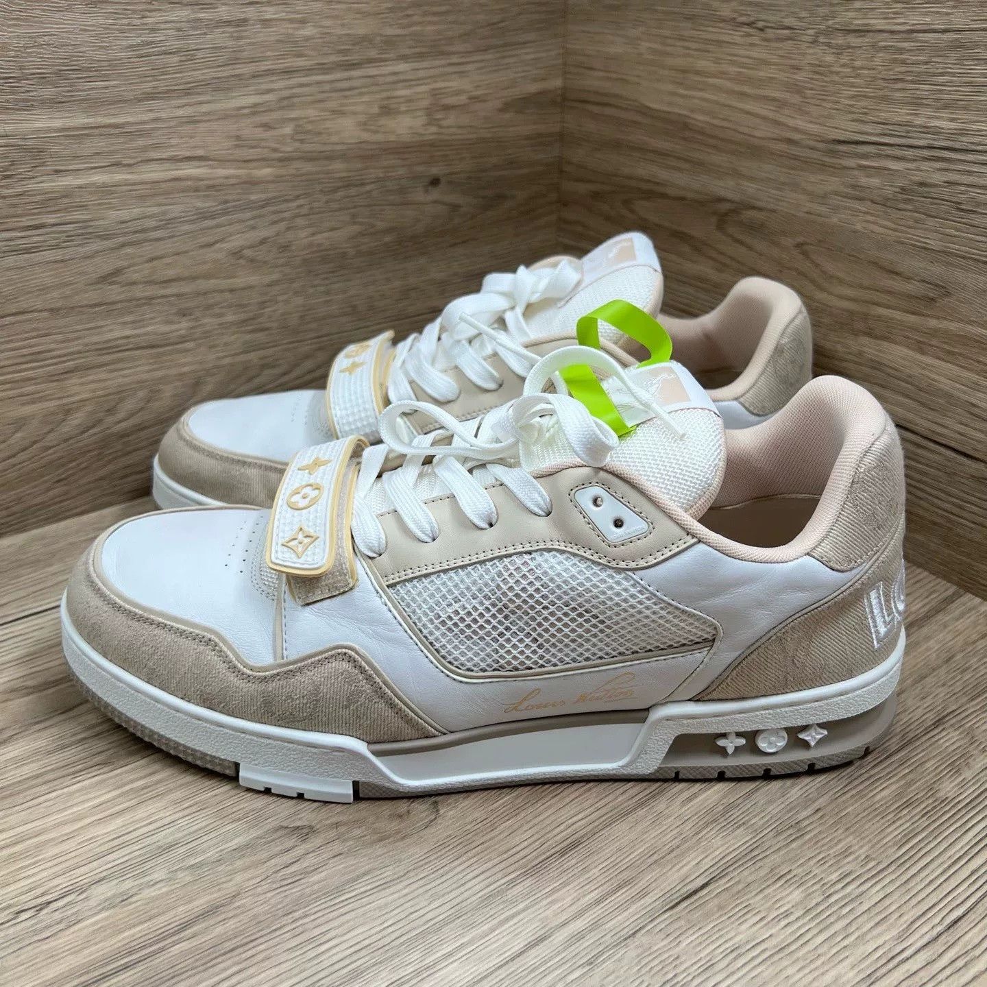 Louis Vuitton Louis Vuitton Trainer Khaki Velcro Sneakers Size US 8 / EU 41 - 1 Thumbnail