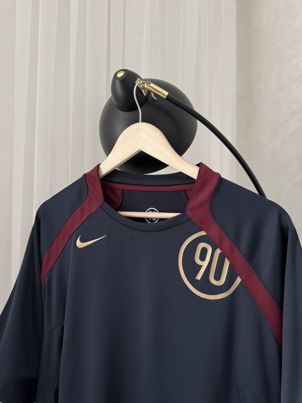 Nike Nike Total 90 Vintage Drill Swoosh UK Blockcore Jersey Tee Size US XL / EU 56 / 4 - 5 Thumbnail