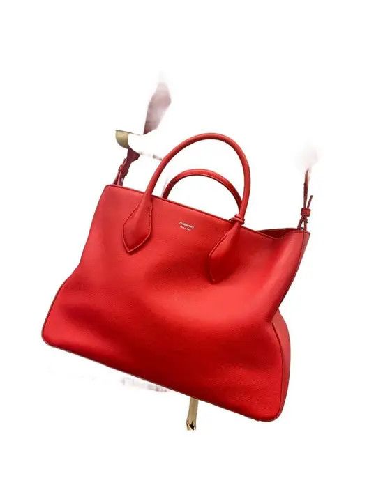 Salvatore Ferragamo o1s1rm0526 Size : OS / Leather Tote Bag in Red Size ONE SIZE - 7 Thumbnail