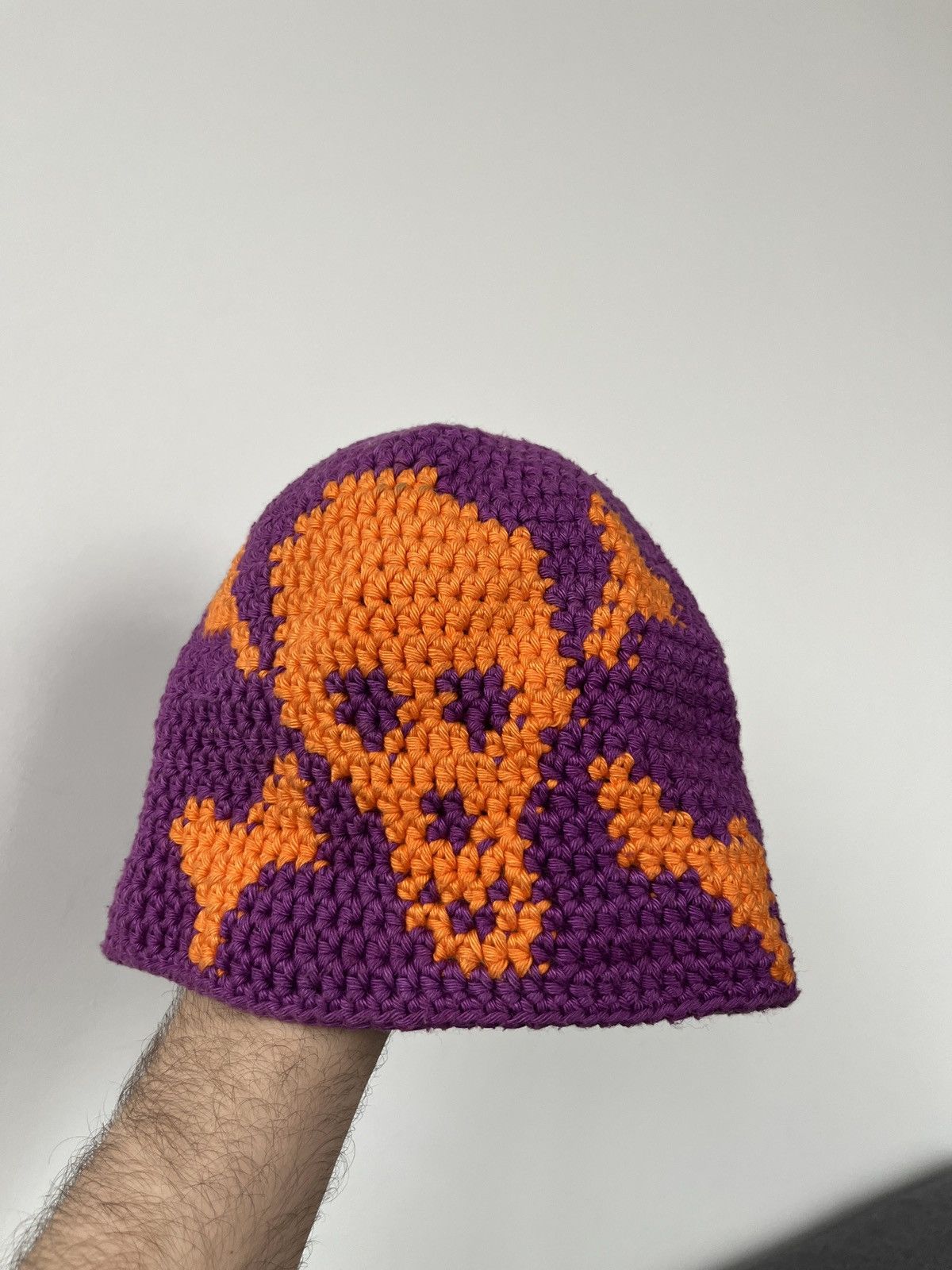 Handmade ☠️ y2k Crochet Knitted Skull Hat Oakley Stussy Style Size ONE SIZE - 3 Thumbnail
