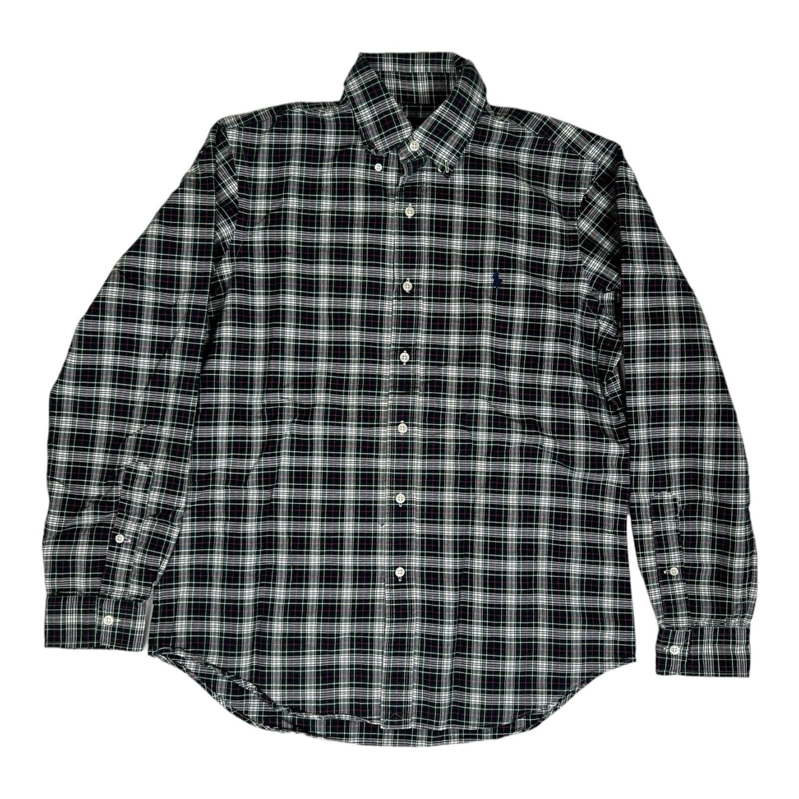 Polo Ralph Lauren Polo Ralph Lauren Long Sleeve Button Up Plaid Shirt Green Bl Size US M / EU 48-50 / 2 - 2 Thumbnail