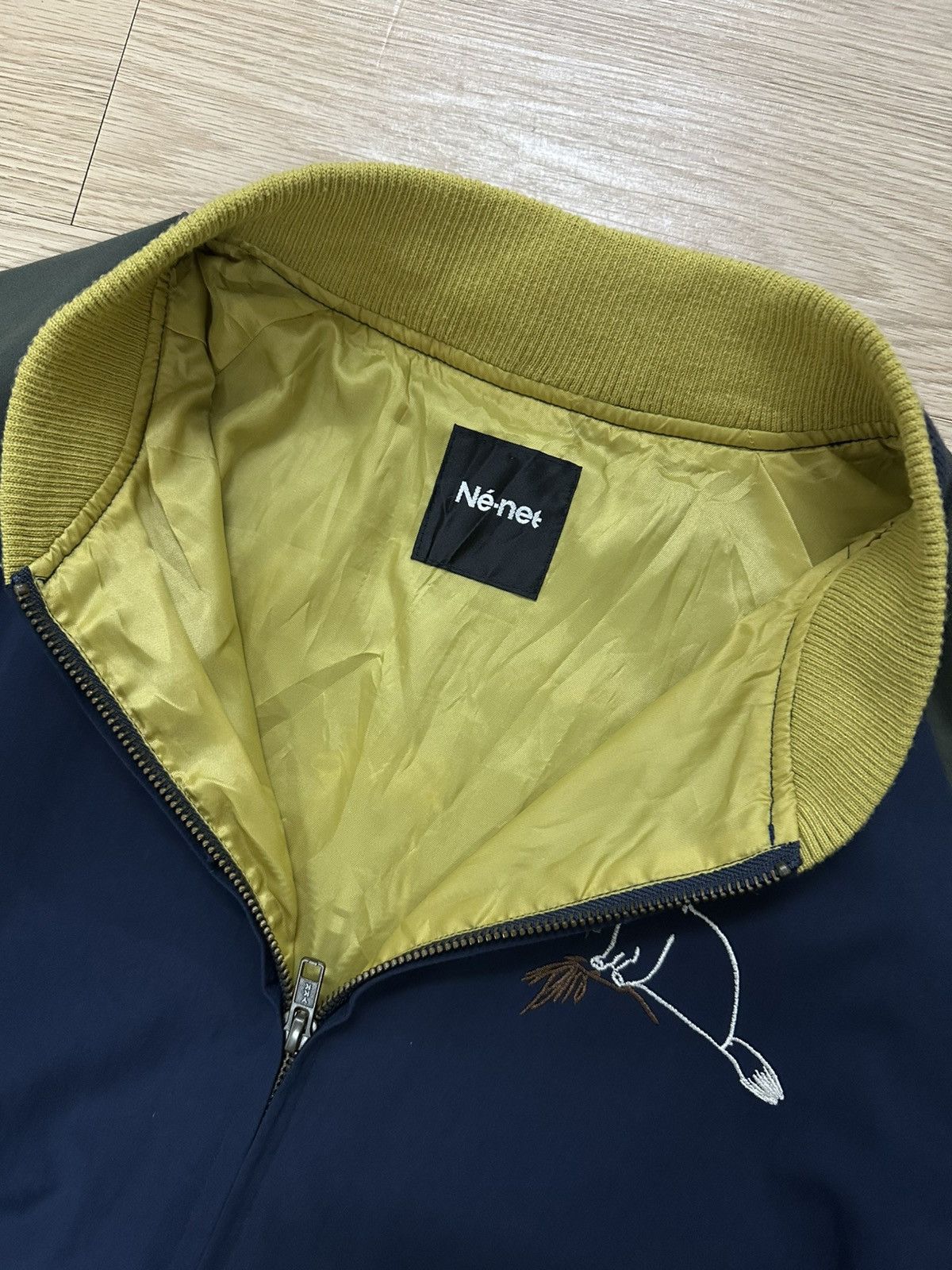 Issey Miyake × Ne-Net Rare Ne-net by Issey Miyake Embroidery Light Bomber Jacket Size US M / EU 48-50 / 2 - 5 Thumbnail