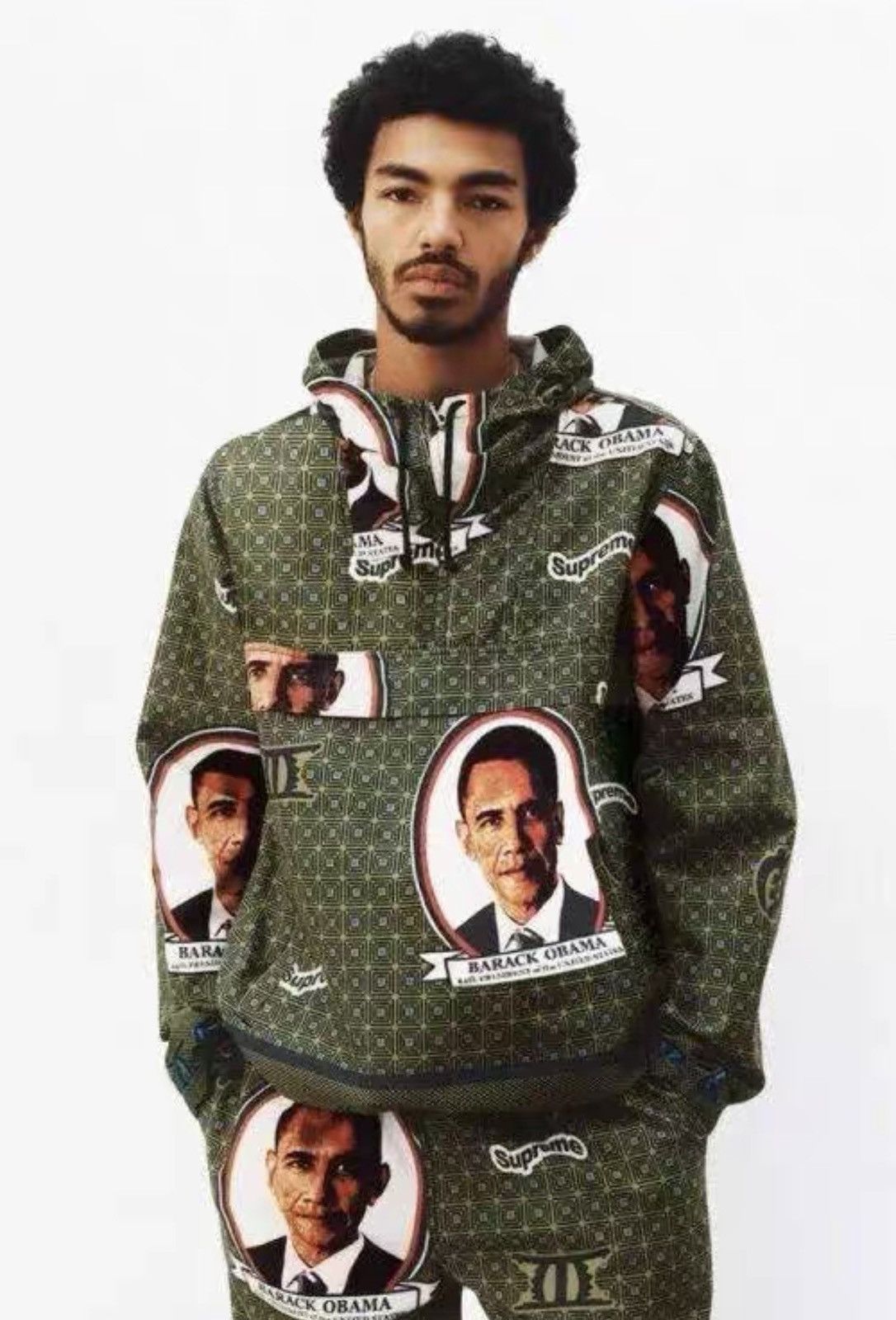 Supreme Supreme Anorak SS17 Portrait Half-Zip Hooded Sweatshirt J31 Size US L / EU 52-54 / 3 - 6 Thumbnail