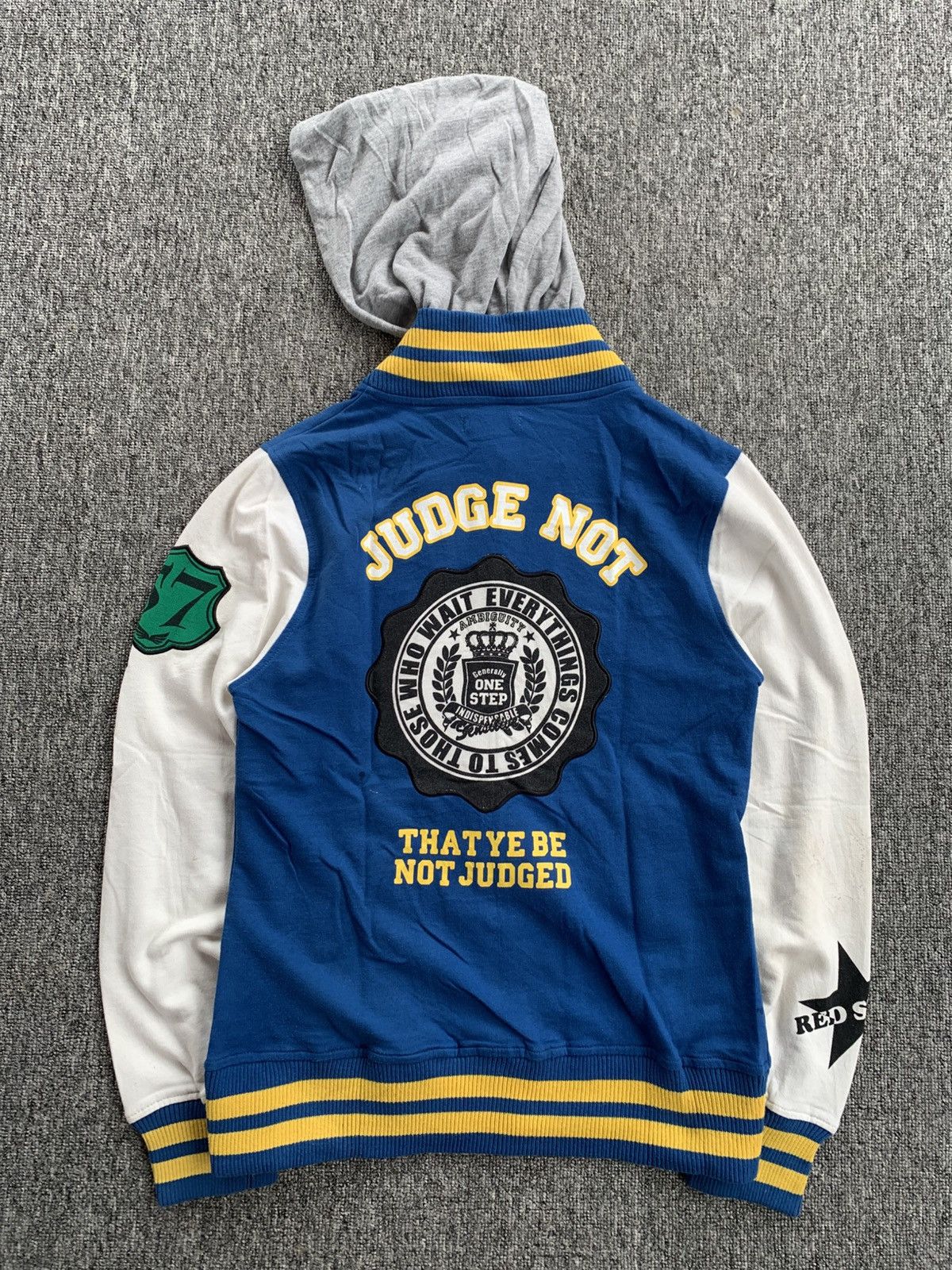Japanese Brand Rare Je Voudrais Gothic Emblem Poem Jacket with Hoodie Size L / US 10 / IT 46 - 4 Thumbnail