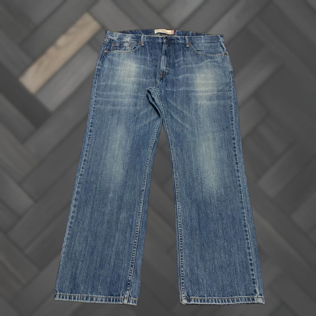 Levi's Levis 559 Relaxed Straight Jeans Size 40×30 Blue Faded Whiskers Wide Leg Mens Size US 40 / EU 56 - 1 Thumbnail