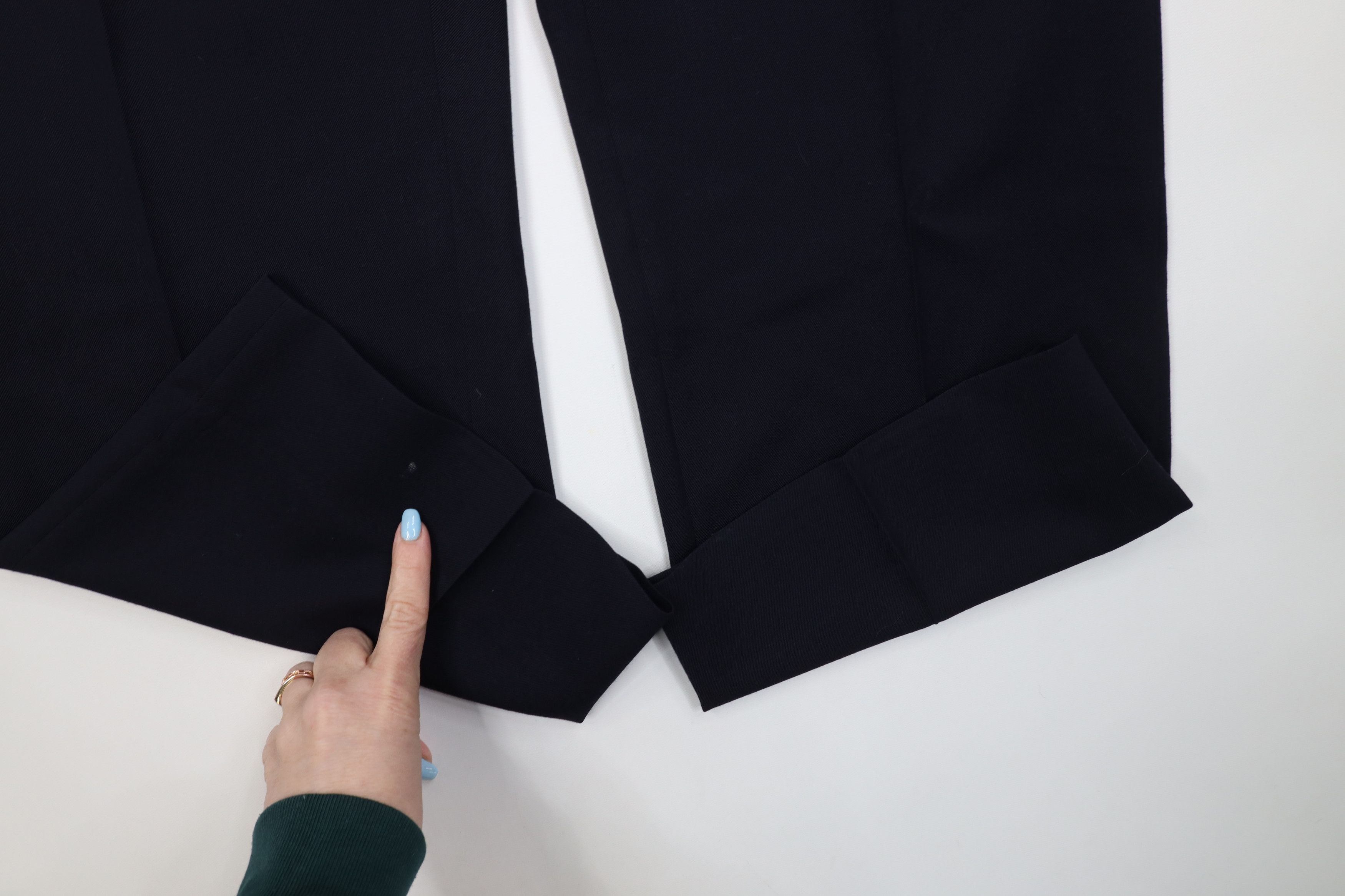 Vintage Vintage 70s Streetwear Knit Wide Leg Chino Pants Navy Blue Size US 42 / EU 58 - 5 Thumbnail
