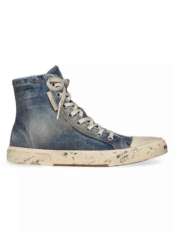 Balenciaga Paris High Top Denim Sneakers Men's Size US 8 / EU 41 - 1 Thumbnail