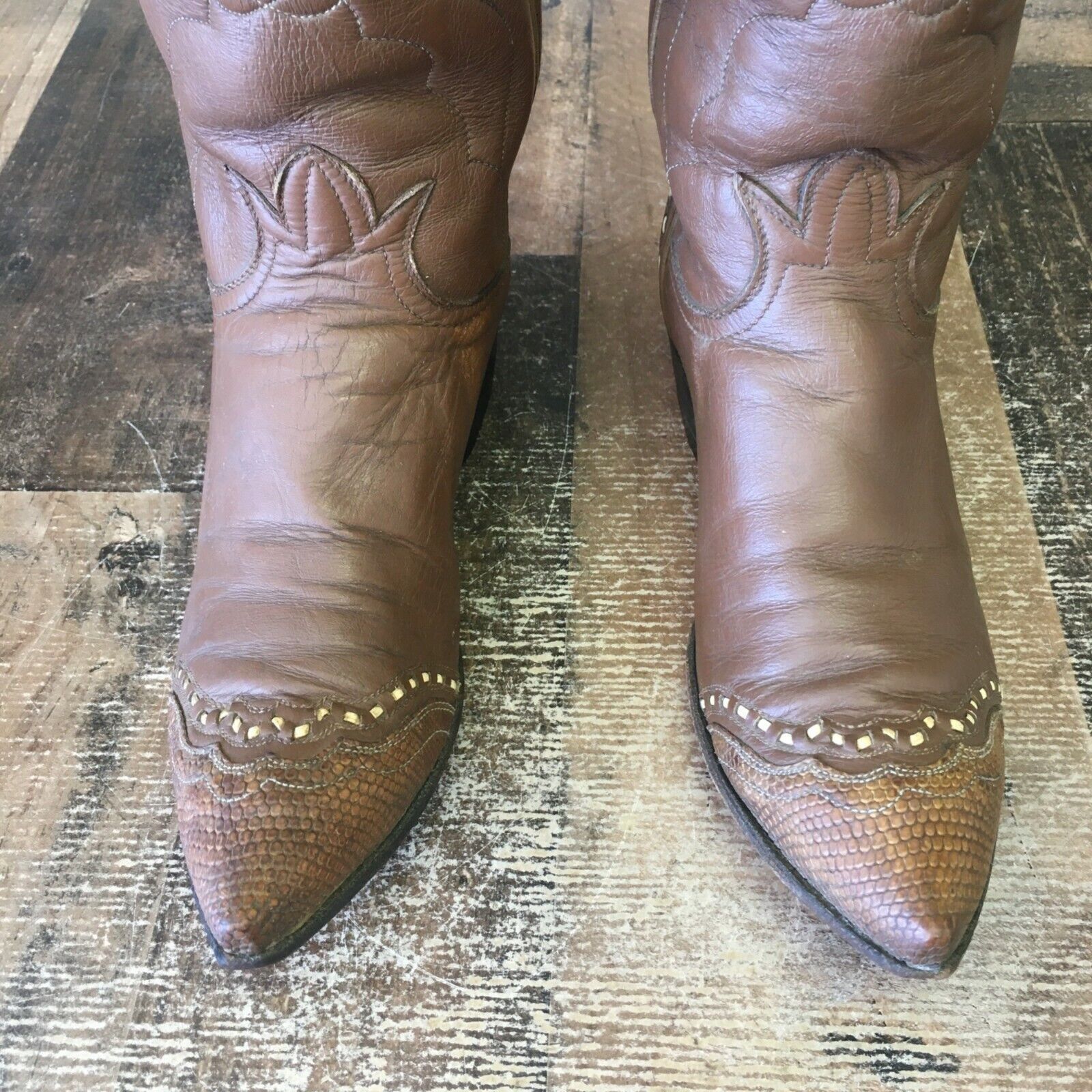 Tony Lama Tony Lama Vintage Pointed Toe Cowboy Boots Womens 5.5 B Size US 5.5 / IT 35.5 - 6 Thumbnail
