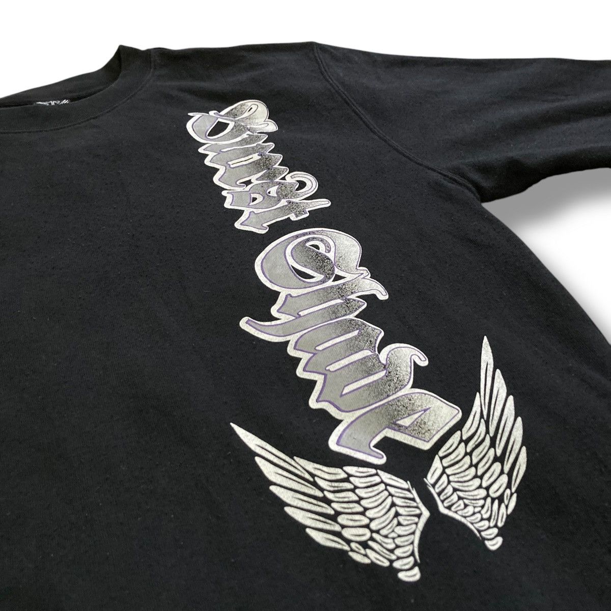 Le Grande Bleu (L.G.B.) 🇯🇵 Y2K ALL IS VANITY WORDING DRAGON SWEATSHIRT Size US L / EU 52-54 / 3 - 6 Thumbnail
