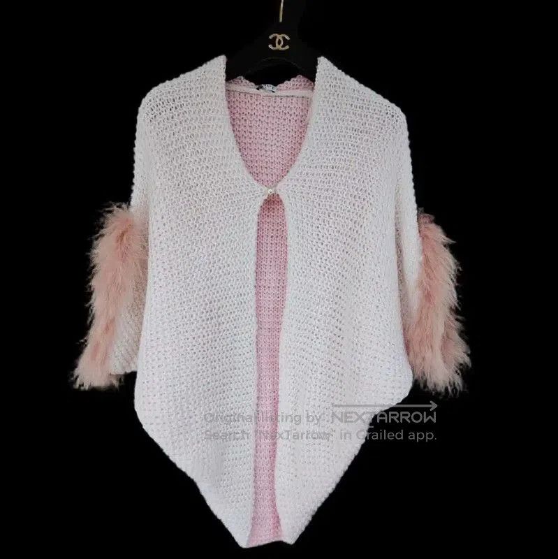 Loewe Loewe White Wool Short Sleeve Cardigan . Size L / US 10 / IT 46 - 1 Thumbnail
