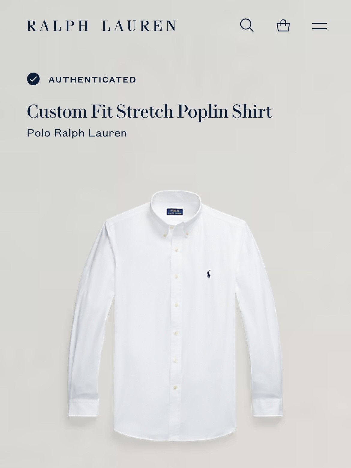 Polo Ralph Lauren Polo Ralph Lauren Custom Fit Stretch Poplin Shirt Size US M / EU 48-50 / 2 - 10 Thumbnail
