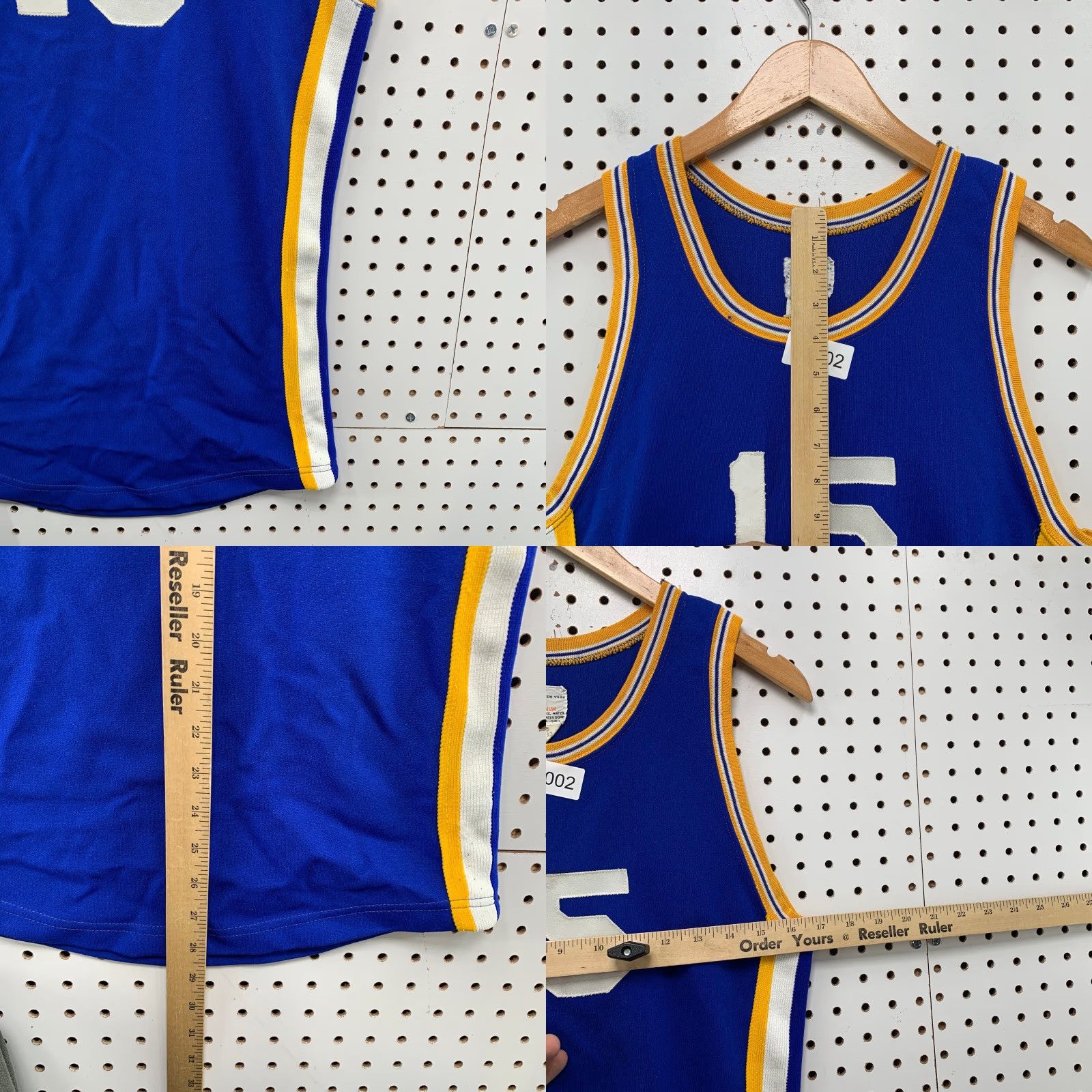 Vintage VINTAGE Felco Basketball Jersey Mens M Blue Yellow #15 USA Size US M / EU 48-50 / 2 - 8 Thumbnail