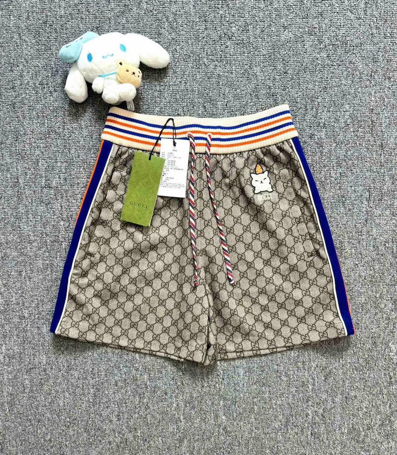 Gucci Gucci Brown Logo Drawstring Shorts Size US 30 / EU 46 - 1 Thumbnail