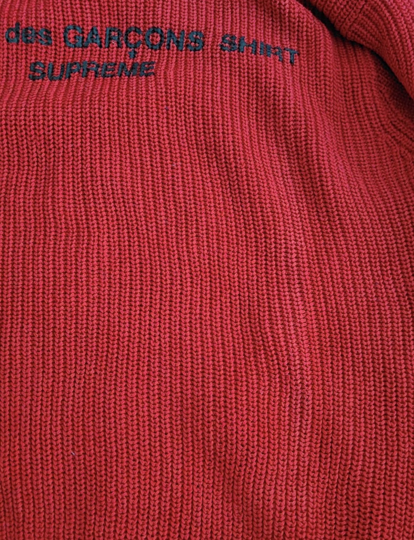 Comme des Garcons Supreme cdg red sweater pullover Size US M / EU 48-50 / 2 - 7 Thumbnail
