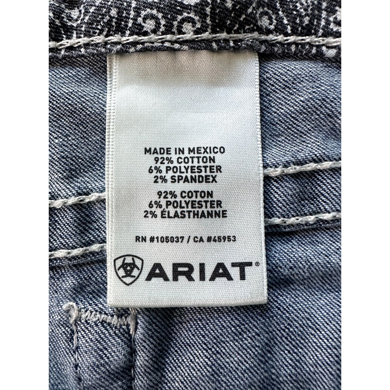 Ariat Ariat REAL Performance Stretch Straight Leg Jeans 32x32 Size 32" / US 10 / IT 46 - 9 Thumbnail