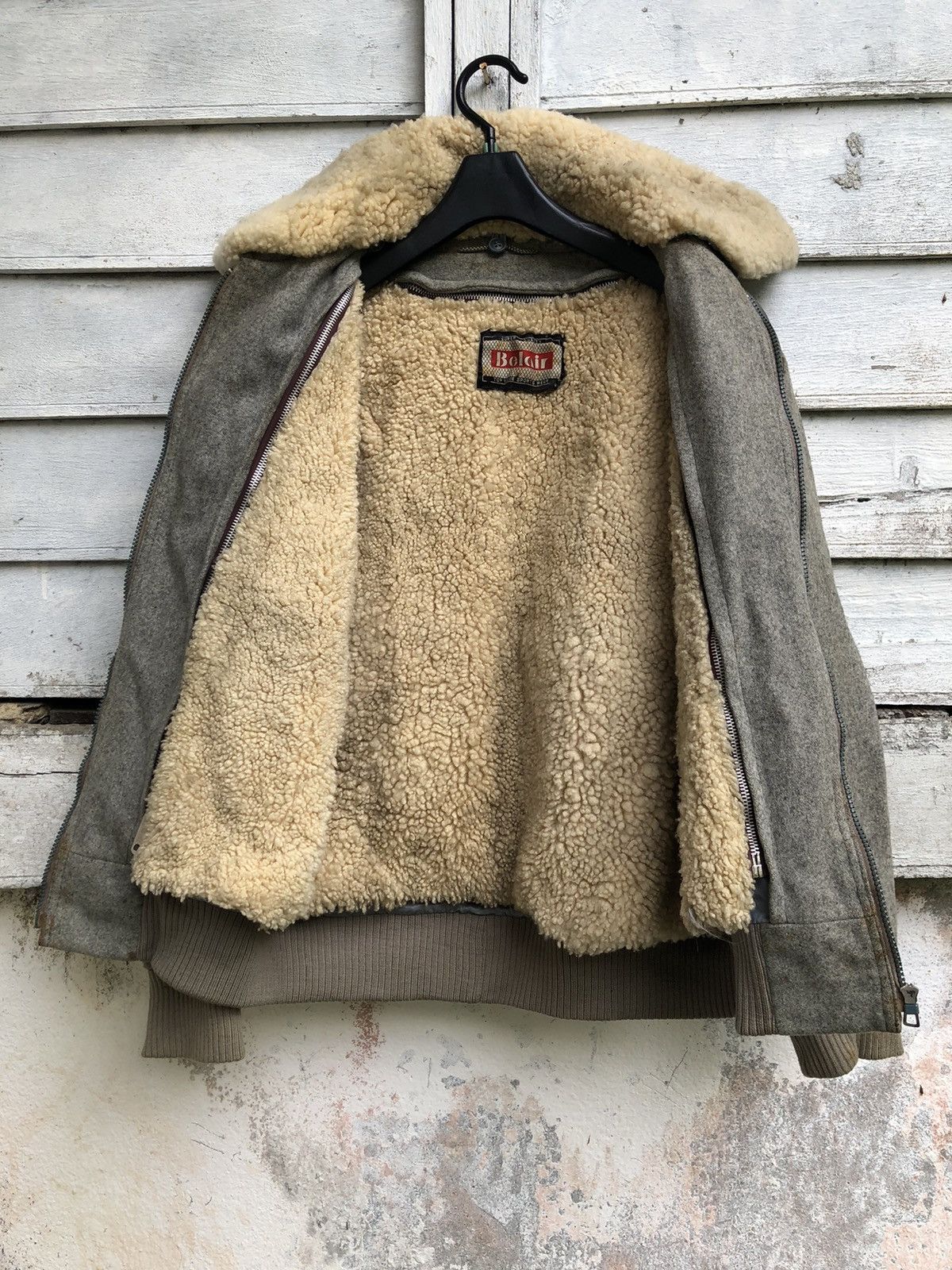 Vintage Vintage 90s Belair Leather Lining Wool Sherpa Lining Jacket Size US M / EU 48-50 / 2 - 2 Thumbnail